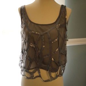 Sequin crop top